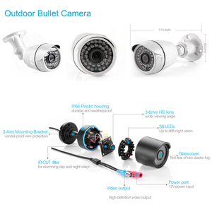 저렴한 가격 4 채널 야외 감시 저렴한 cctv 시스템 dvr 링 카메라 키트 - Product Image 3