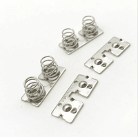 Ressorts de contact coniques industriels en acier inoxydable nickelé pour piles AA, estampage métallique de précision sur mesure, longueur 12 mm