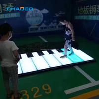 Piano de sol interactif géant fascinant à LED pour extérieur, vente chaude