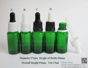 Petit 15 ml verre bouteille d'huile essentielle avec <span class=keywords><strong>dameur</strong></span> gouttes évidente - Product Image 1