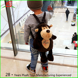 Los niños al por mayor niños <span class=keywords><strong>de</strong></span> La felpa del animal relleno <span class=keywords><strong>gorila</strong></span> jirafa pato elefante León mochila - Product Image 5