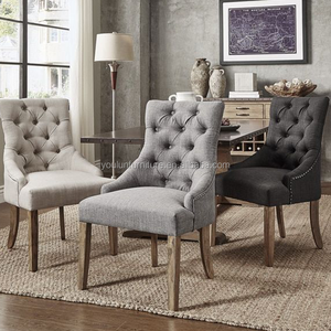 <span class=keywords><strong>Chaise</strong></span> de salle à manger française capitonnée en bois de chêne massif, design moderne, convertible pour la maison ou le <span class=keywords><strong>bar</strong></span> à domicile, style en bois massif - Product Image 6