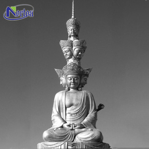 Modern Outdoor Decoration Life Size Natural <strong>Stone</strong> <strong>Buddha</strong> Sculpture White Marble <strong>Buddha</strong> Sitting on Lotus Statue NT-MSZ014 - Product Image 2