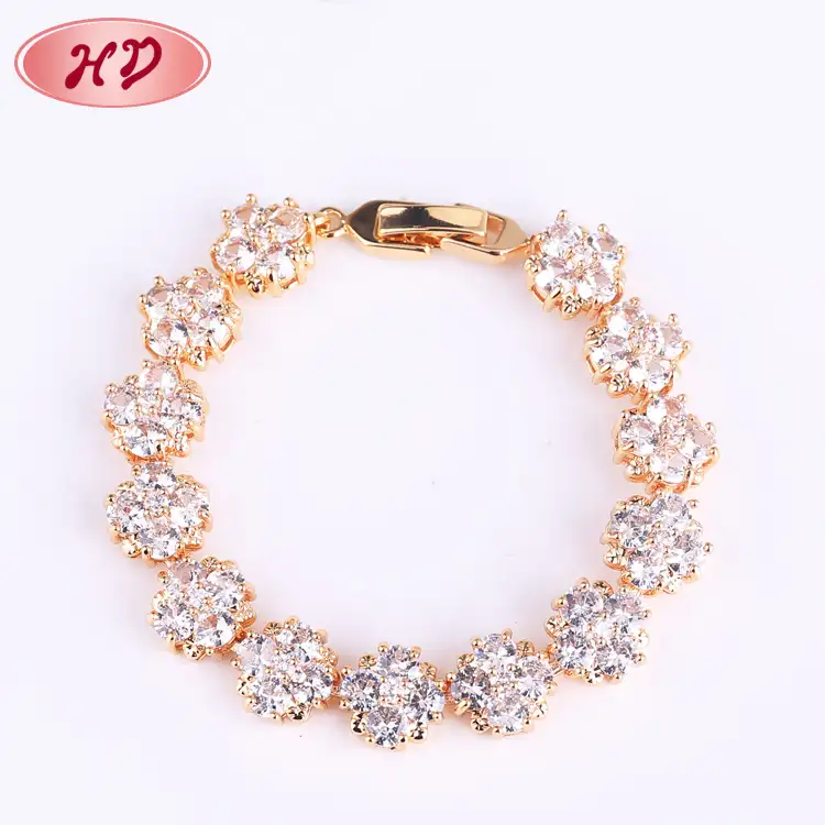 Bracelet en Zircon avec perles, manchette de mariage, vente en gros, 2018