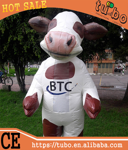 Vente chaude Promotion Spectacle Fonction Commerciale Événement Mignon Belle Adulte Mascotte <span class=keywords><strong>Gonflable</strong></span> Marche Dessin Animé Lait <span class=keywords><strong>Vache</strong></span> Costume - Product Image 5