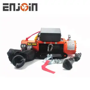 Enamin Winch Listrik 13500 Lbs 12V, Mesin Derek Off Road Pemulihan 4X4 dengan Kabel atau Tali UK