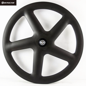 Rueda de <span class=keywords><strong>Carbono</strong></span> Winowsports de Fábrica 700C, Rueda de 3 Radios Clincher o <span class=keywords><strong>Tubular</strong></span>, Rueda de <span class=keywords><strong>Carbono</strong></span> de 5 Radios para Piñón Fijo - Product Image 2