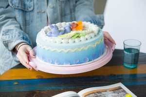 Moules à gâteaux avec porte-gâteau Boîte à gâteaux ronde en plastique à emporter avec plateau à cupcakes - Product Image 6