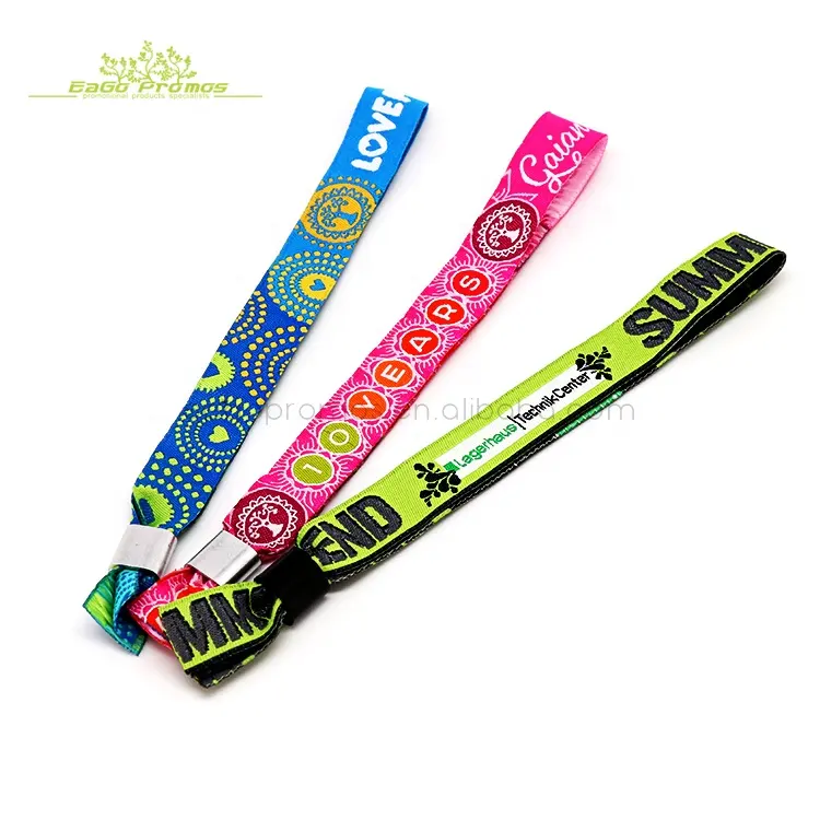 2024 2025 a buon mercato Eco Friendly braccialetti Festival del partito feste tessuto tessuto tessuto braccialetti personalizzati