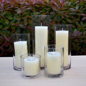 Große kapazität glas kerzenhalter mit wachs, Schnell Kerzen Glas Zylinder <span class=keywords><strong>Vase</strong></span>