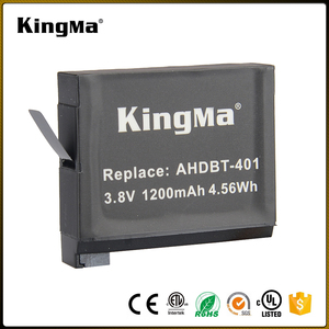 KingMa Camera Action Accessoires 1200 mAh <span class=keywords><strong>Batterie</strong></span> Au Lithium de Remplacement pour <span class=keywords><strong>GoPro</strong></span> Hero 4 <span class=keywords><strong>Batterie</strong></span> AHDBT-401 AHDBT401 - Product Image 2