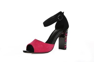 2022 estate nuovo stile open toe donna colorato diamante blocco <span class=keywords><strong>tacco</strong></span> alto scarpe tacchi per <span class=keywords><strong>sandali</strong></span> da donna scarpe eleganti da donna - Product Image 3