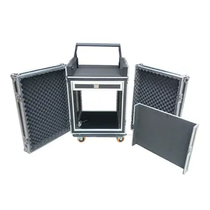 Cajas de montaje en rack de equipo usado para DJ, con tapa mezcladora y cajón