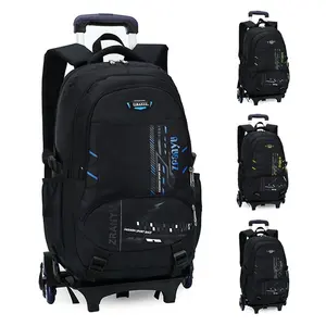 Kids High Quality Cute Cartoon Removable Trolley School Waterproof Lightweight <strong>Wheel</strong> <strong>Backpack</strong> for Girls - Product Image 1