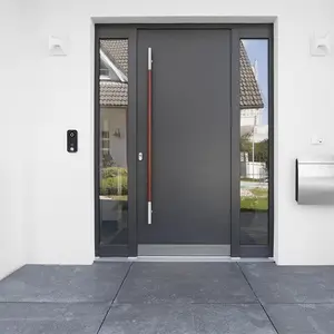 Moderne Haus Außentür Doppel Gehärtetem Glas Reinem Kupfer Tür Villa Eintrag <span class=keywords><strong>Front</strong></span> Tür Design - Product Image 1