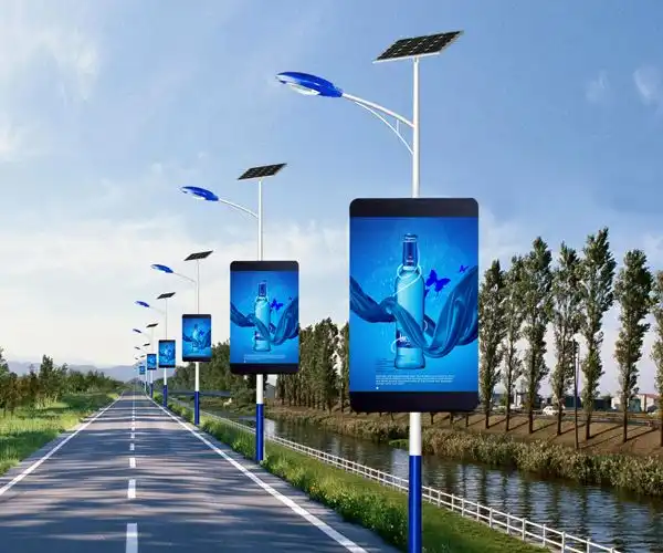 सी-विशेष स्ट्रीट प्रकाश ध्रुव एलईडी स्क्रीन आउटडोर नेतृत्व में प्रदर्शन विज्ञापन