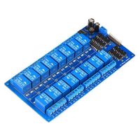 Meilleur 5V 16 Canaux Relais Module avec Couplage De Lumière Alimentation 16 Canaux Déclencheur de Niveau Bas de Panneau DE Commande De PLC pour méga 2560