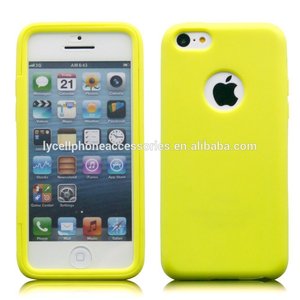 para el <span class=keywords><strong>iphone</strong></span> de apple <span class=keywords><strong>5c</strong></span> amarillo suave colorido caso del teléfono celular para arriba abrigo de tpu caso - Product Image 1