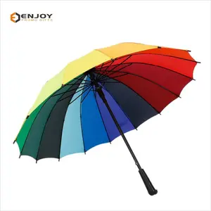 High Quality Customized Rainbow Straight Umbrella