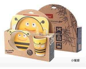 Bộ Đồ Ăn Tối Bằng Sợi Tre Tái Sử Dụng Cho Trẻ Em - Product Image 4