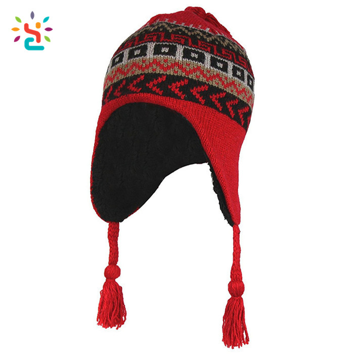 Custom Earflap Beanie Ski Hat - Free Knit Pattern