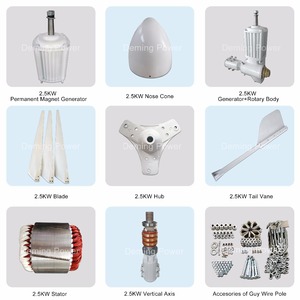 Aerogenerador Pequeño de <span class=keywords><strong>2500W</strong></span> para Uso Doméstico, Generador Eólico de 48/96v/110v - Product Image 5