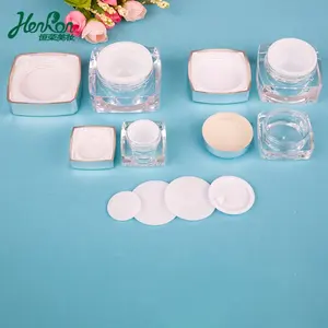 10g 20g 50g di lusso quadrato vuoto di plastica trasparente per la cura della pelle crema contenitore crema piazza acrilico vaso crema per cosmetici