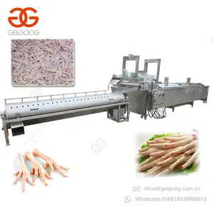 Commerciale Zampa Blaching Pulizia Peeling Trasformazione linea di Produzione Della Pelle Pelapatate Rimozione Pollo Piedi Peeling Macchina Per La Vendita