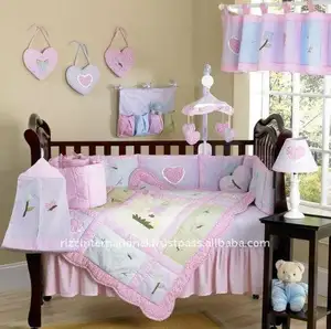 婴儿床上用品套装全棉格子编织100% 棉拼布套套装任何颜色柔软雪尼尔沙发扔毯