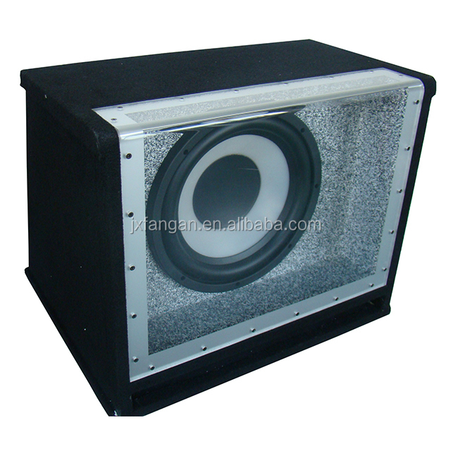 Dual Coil Bandpass Subwoofer Sound Box 12V DC Audio Boom Box with Foam Surround and Aluminium Frame