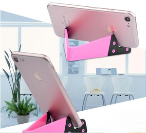 Plastik Fleksibel Ponsel Pemegang Berbentuk V Malas Bracket Portable Ponsel Holder <span class=keywords><strong>Stand</strong></span> Ponsel Berdiri Pemegang Telepon