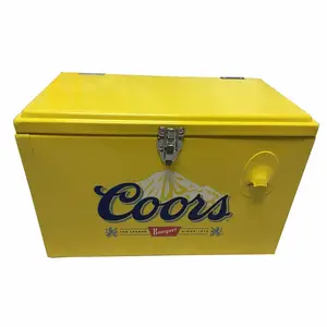 metal corona cooler box ,rolling steel retro corona cooler