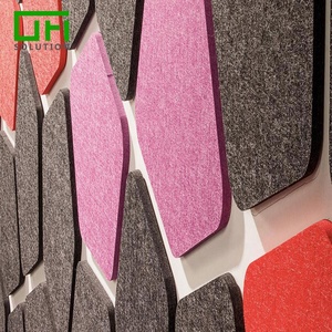 24mm Ad Alta Densità di Grigio Chiaro del Carbone di legna di Assorbimento del Suono PET Pannelli Acustici Feltro di Poliestere Pannelli Acustici - Product Image 2