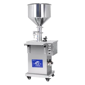 Hot Sale Small Piston Pneumatic Liquid Filling Machine for Ointment / Honey /oil /cream PET Plastic Bottle Milk 0-30bot/min