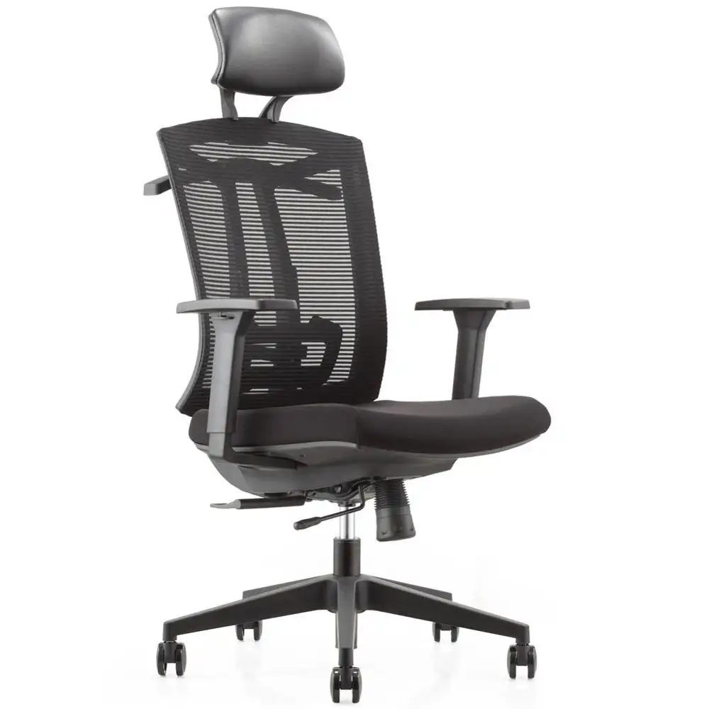 Silla de oficina ergonómica giratoria de espalda alta, ejecutiva, malla, 360, con diferentes funciones