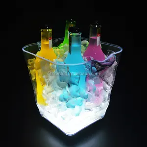 שקוף עמיד וודקה פיג 'י מים בקבוק קרח דלי led