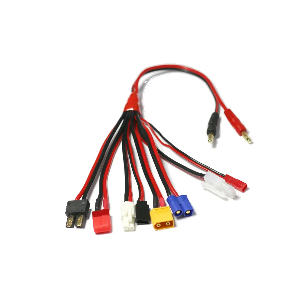 HTRC 8 in 1 Charger Cables Set for IMAX B6 Charger RC Part Lipo Battery Multi Charging Plug Convert Cable Line