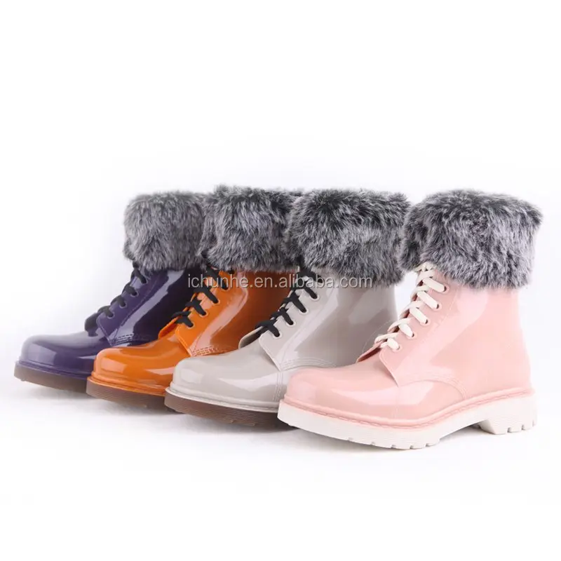 Promotionele winter fur boot liner sneeuw polar fleece boot sokken producent volwassen gebreide welly sokken fabriek