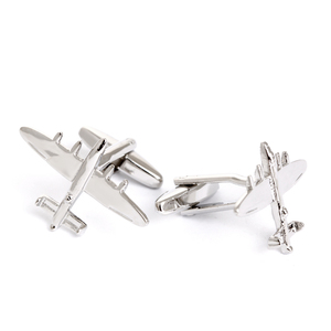 Nouveaux boutons de manchette modèle d'avion argenté pour chemise homme - Product Image 5