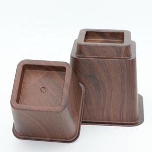 Factory 203mm <strong>Low</strong> Wooden Grain <strong>Furniture</strong> Feet Plastic <strong>Adjustable</strong> Bed Riser With Great <strong>Price</strong> - Product Image 1