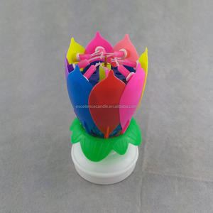 Les <span class=keywords><strong>bougies</strong></span> d'<span class=keywords><strong>anniversaire</strong></span> les plus populaires, 8 <span class=keywords><strong>bougies</strong></span>, 14 <span class=keywords><strong>bougies</strong></span>, fleur de lotus en fleurs, musique - Product Image 4