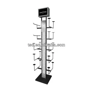 wholesale custom design free standing motorcycle bike helmets display rack furniture stand