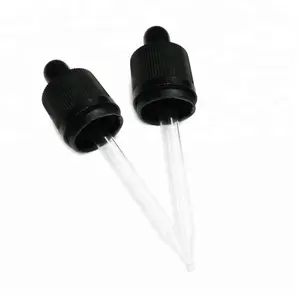 18/410 Plastic Child Resistant Tamper Evident Dropper Cap with Glass Pipette