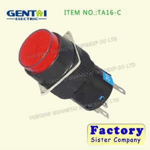 하이 퀄리티 TA16-CF 범용 녹색 LED 사각형 헤드 <span class=keywords><strong>16mm</strong></span> 표시기 램프 푸시 버튼 스위치 - Product Image 4