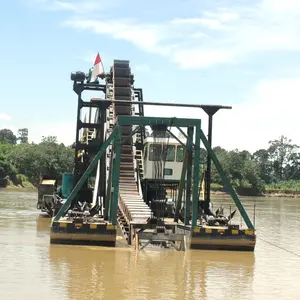 Sinolyking gold bucket dredger gold dredge boat for sale