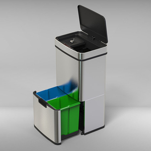 Shanglaishi standing square decorative trash <strong>bin</strong> new patent waste separation <strong>recycling</strong> <strong>sensor</strong> <strong>bin</strong> - Product Image 2