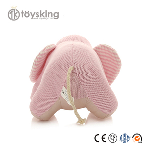 Simpatici giocattoli di elefante in lana regalo divertente per amici e bambini adorabili giocattoli di lana in cotone organico - Product Image 3