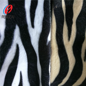 Micro Velboa/Nhung sang trọng vải sofa nhà dệt bán buôn ngựa vằn in 100% Polyester Đồng bằng tóc ngắn dệt kim ghế sofa vải - Product Image 4