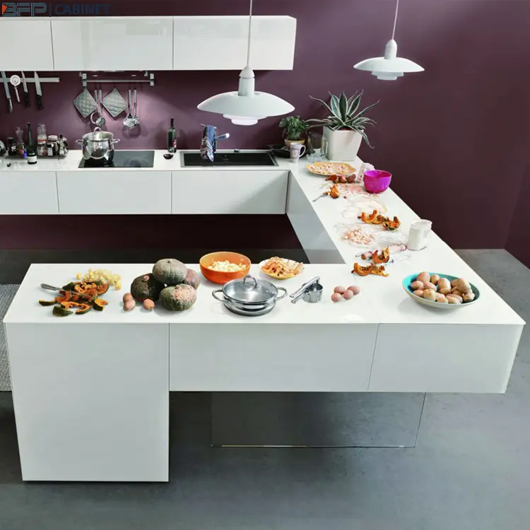 ผลิตภัณฑ์ครัวคุณภาพสูงการตลาด Cad อัตโนมัติการออกแบบตู้ครัวอิตาเลียนสมัยใหม่ขนาดเล็ก