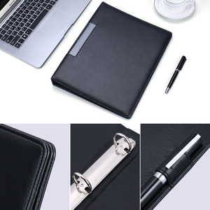 กระเป๋าใส่เอกสาร A4หลายชั้นโฟลเดอร์แฟ้ม4รูวัสดุ PU ใสจัดเก็บข้อมูลสำนักงานแบบหลวมๆสำหรับเก็บสมุดใบเสร็จรับเงิน - Product Image 4